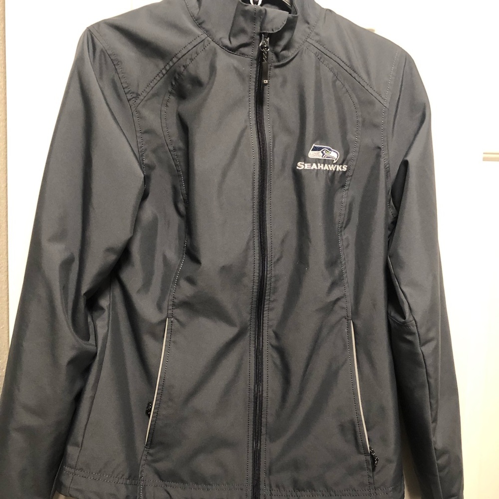 Cutter & Buck WeatherTec Seattle Seahawks Women’s Silver Gray Full Zip Jacket